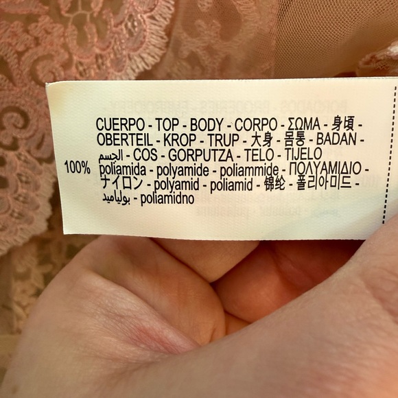 Zara Pink Lace Off-Shoulder Embroidered Crop Top - Picture 13 of 13